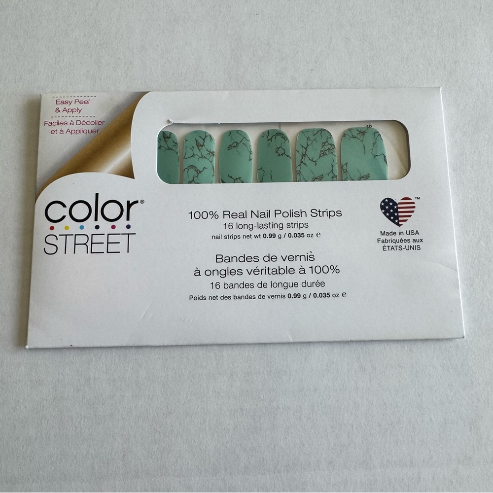 *Retired* Color Street: Mojave Turquoise | Southwestern Blue Stone Marble Frost - Picture 3 of 16